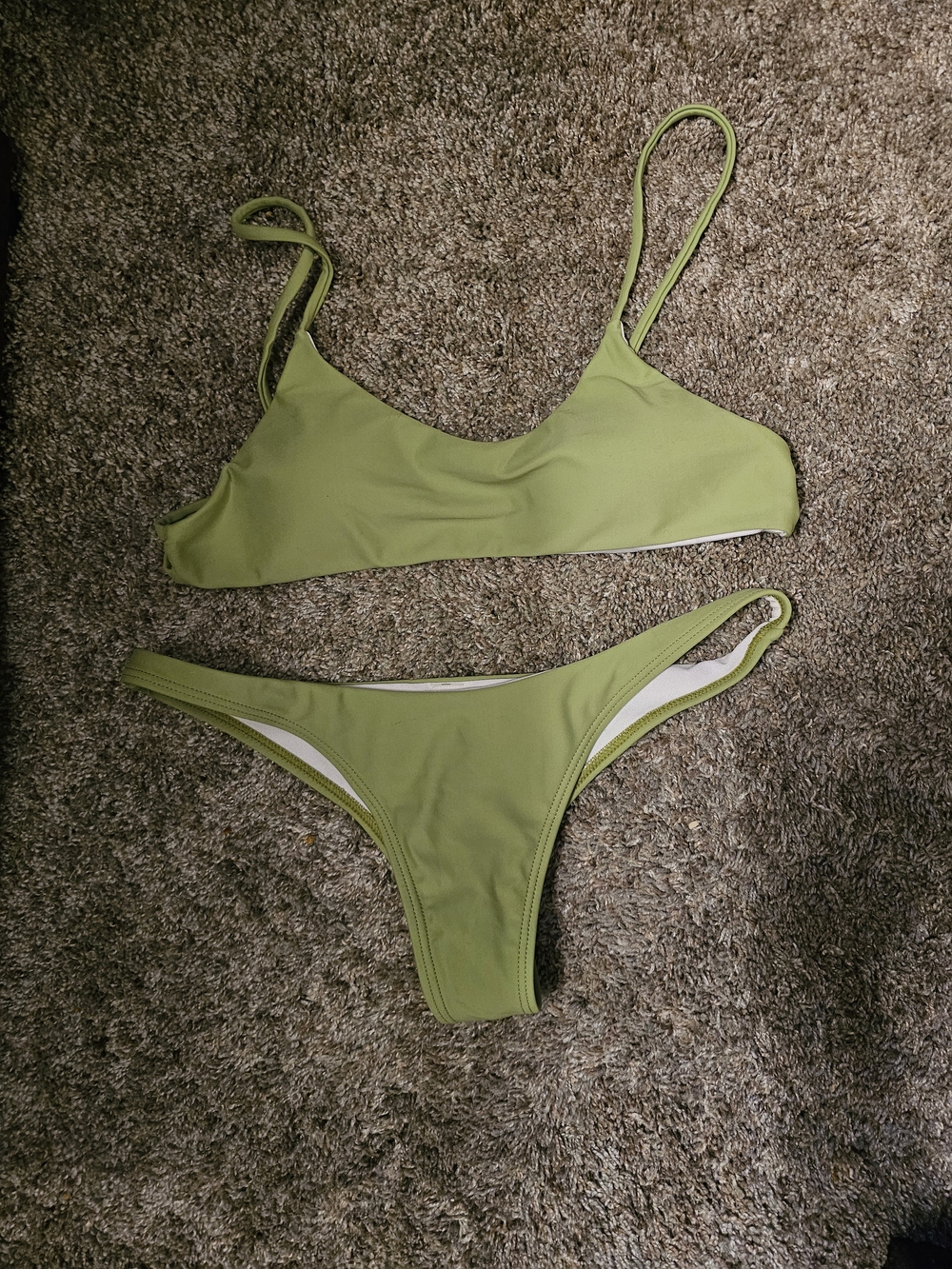 Olive Green Women's Bikini Two-Piece Swim Set